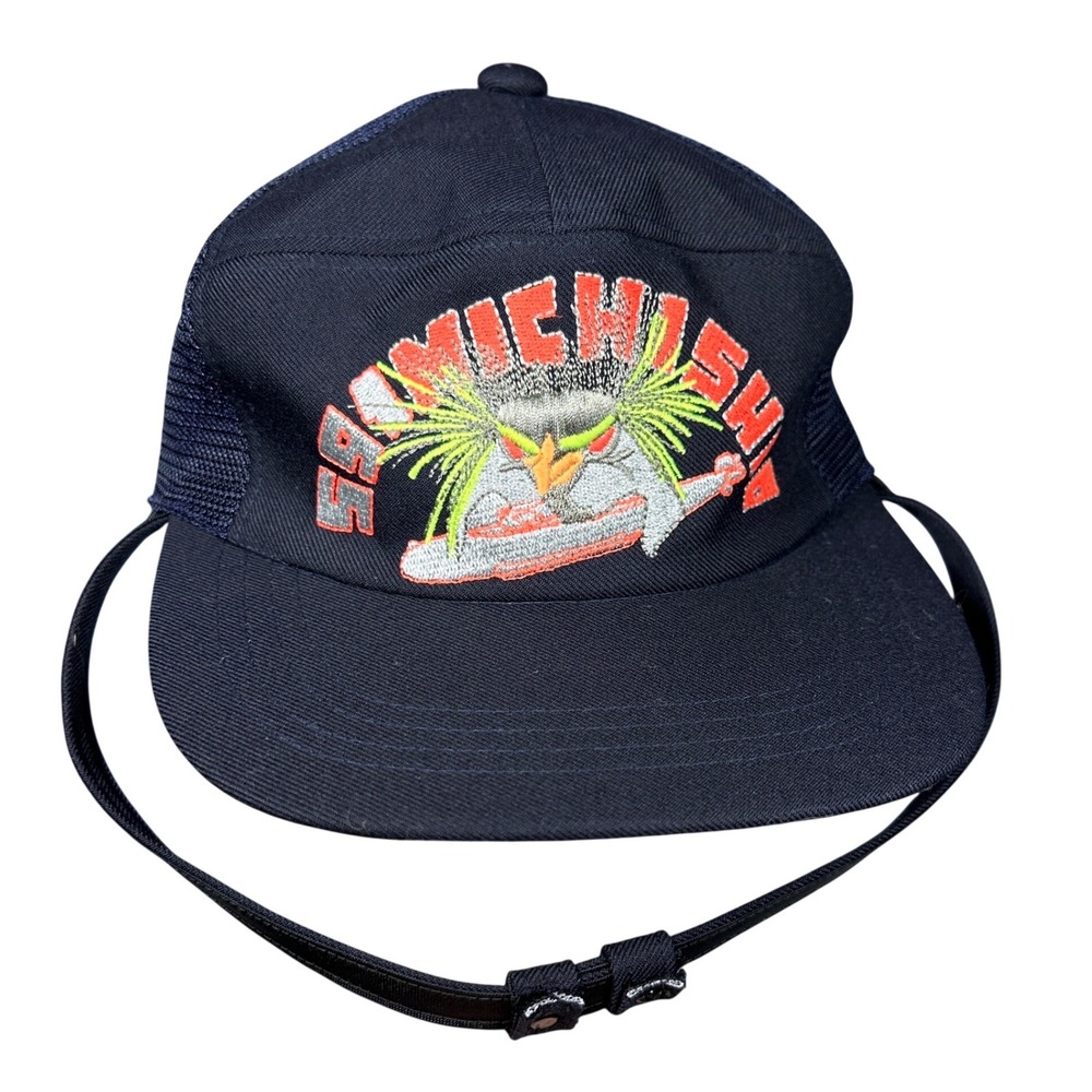 Japan Military Hat SS-591 Michishio Submarine Penguin Chin Strap Size M Mesh